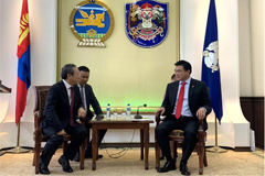 Wang Min Makes an Official Visit to the Mayor of Ulaanbaatar, Mongolia